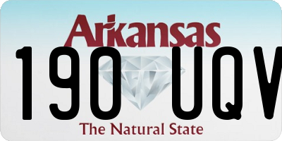AR license plate 190UQV
