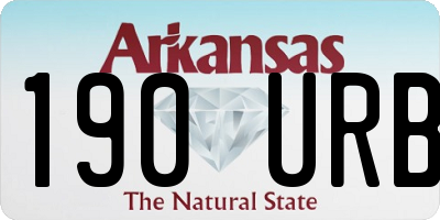 AR license plate 190URB