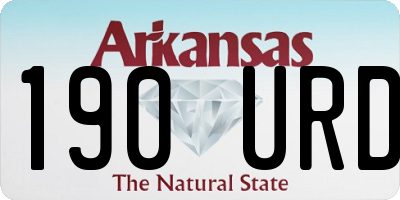AR license plate 190URD