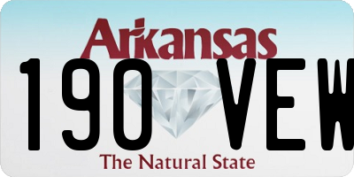 AR license plate 190VEW