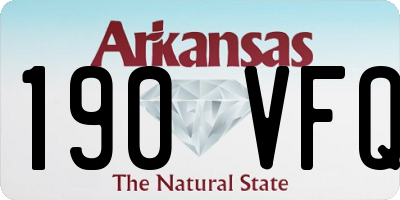 AR license plate 190VFQ