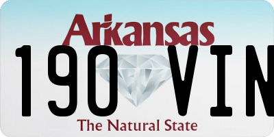 AR license plate 190VIN