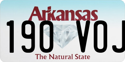 AR license plate 190VOJ