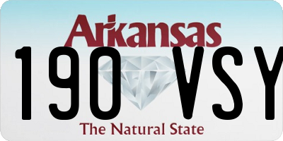 AR license plate 190VSY