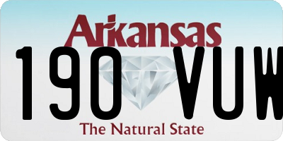 AR license plate 190VUW