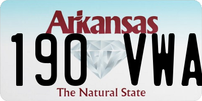 AR license plate 190VWA