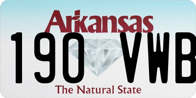 AR license plate 190VWB
