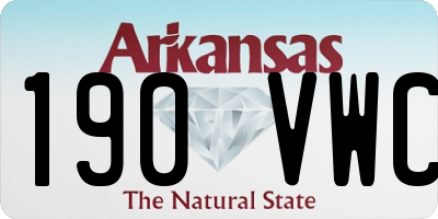 AR license plate 190VWC