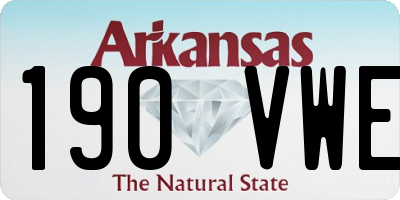 AR license plate 190VWE
