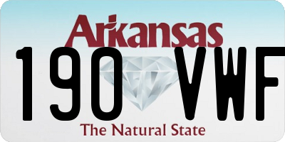 AR license plate 190VWF