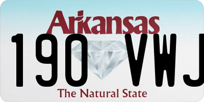 AR license plate 190VWJ