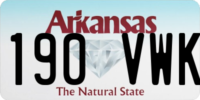 AR license plate 190VWK