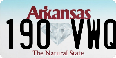 AR license plate 190VWQ