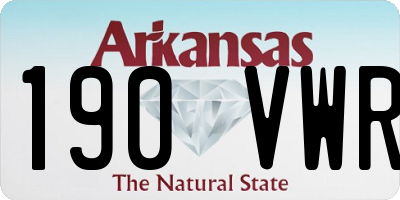 AR license plate 190VWR
