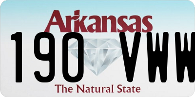 AR license plate 190VWW
