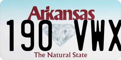AR license plate 190VWX