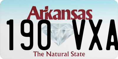 AR license plate 190VXA