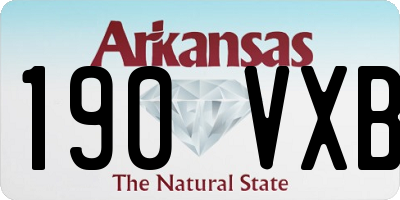 AR license plate 190VXB