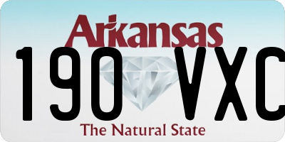 AR license plate 190VXC