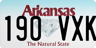 AR license plate 190VXK