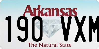 AR license plate 190VXM