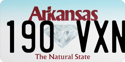 AR license plate 190VXN