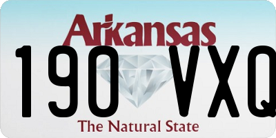 AR license plate 190VXQ