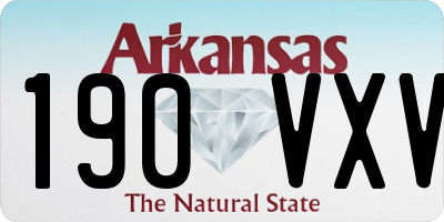 AR license plate 190VXV