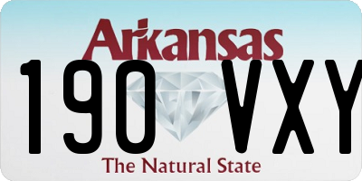 AR license plate 190VXY