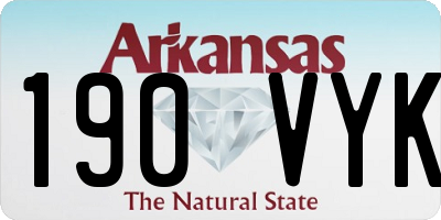 AR license plate 190VYK