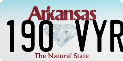 AR license plate 190VYR
