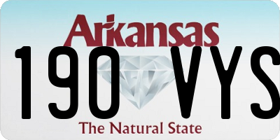AR license plate 190VYS
