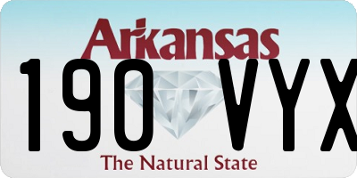 AR license plate 190VYX