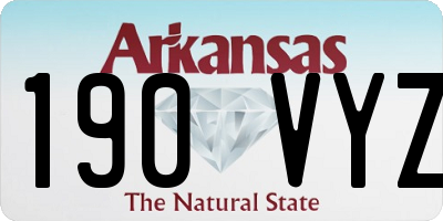 AR license plate 190VYZ