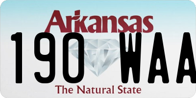 AR license plate 190WAA