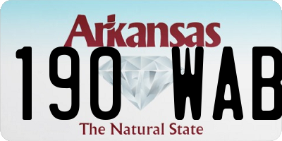 AR license plate 190WAB