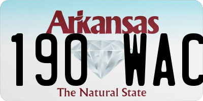 AR license plate 190WAC