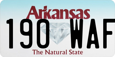 AR license plate 190WAF