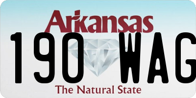 AR license plate 190WAG