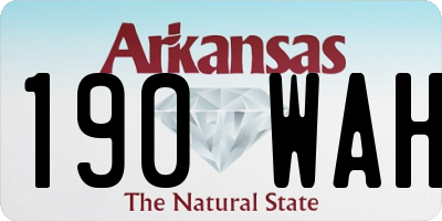 AR license plate 190WAH