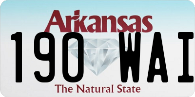 AR license plate 190WAI