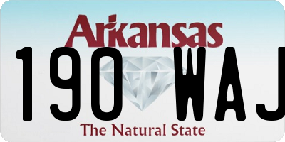 AR license plate 190WAJ