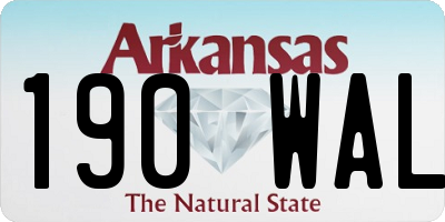 AR license plate 190WAL