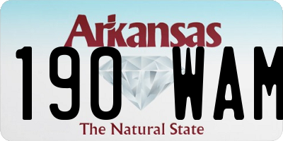 AR license plate 190WAM