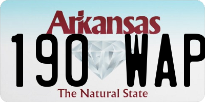 AR license plate 190WAP