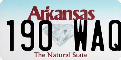 AR license plate 190WAQ