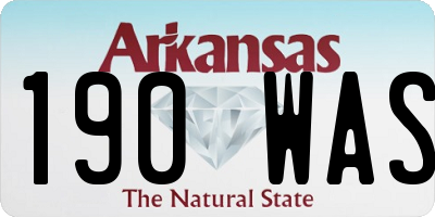 AR license plate 190WAS