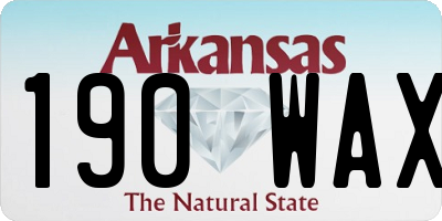 AR license plate 190WAX