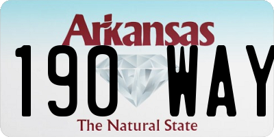 AR license plate 190WAY