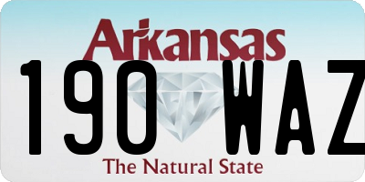 AR license plate 190WAZ